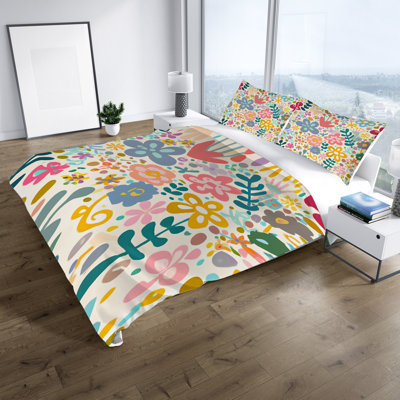 Polyester Floral Duvet Cover