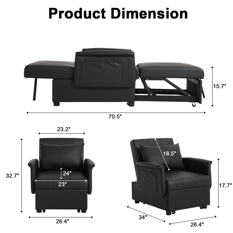 Fauteuil rembourré convertible