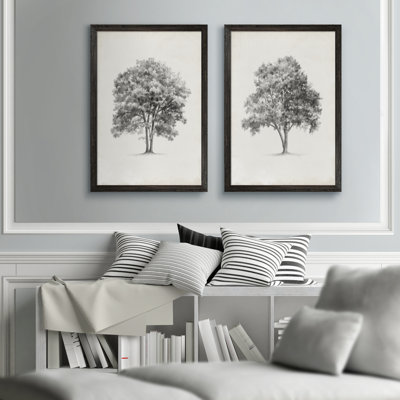 « rétro arbor study i » par antonyme bunjamin (abe)-ensemble de 2 reproductions de photos sur toile