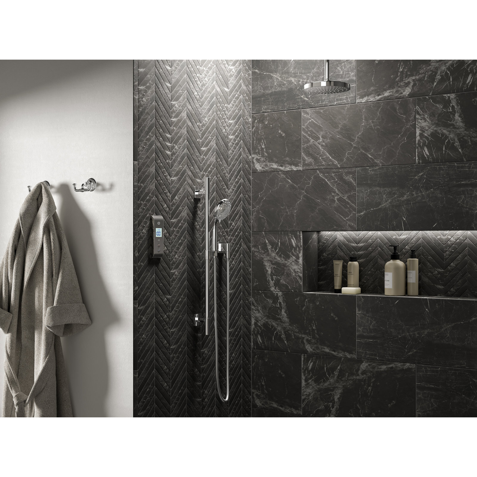Awaken 8" 2.0 GPM Rain Showerhead, Polished Chrome, 2 GPM