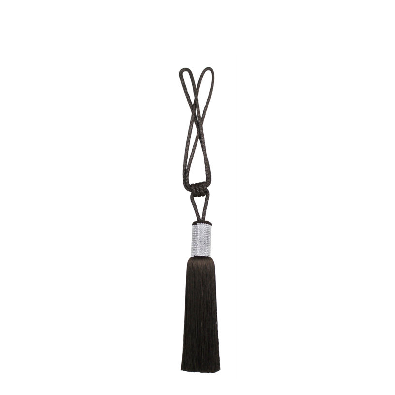 Mahan Fabric Curtain Tieback, Brown