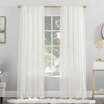 Wayfair Basics® Rothwell Sheer Modern Rod Pocket Curtain Panel