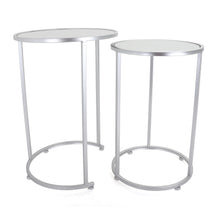 Mirrored Glass Top Nesting Tables