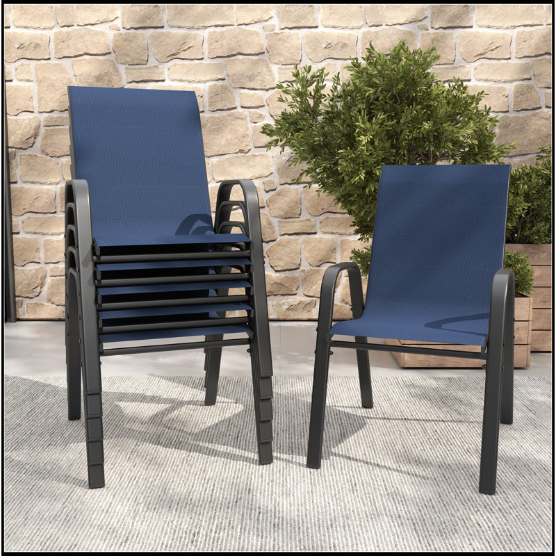 Ensemble de chaises de salle à manger d'extérieur 6 pièces pour patio, jardin, salle de banquet et utilisation commerciale
