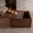 Farmhouse Coffee Table with Storage, Large Square Coffee Table for Living Room, Brown