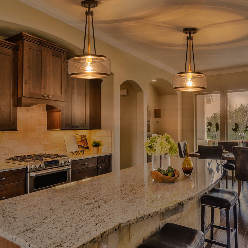 Akima 1 - Light Glass Pendant Converts To Semi-Flush Mount.