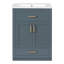 Meuble-lavabo 24 po avec lavabo en céramique intégré, armoire de salle de bain avec 2 portes, 1 tiroir basculant et meuble-lavabo simple pour salle de bain de petite et moyenne taille-2071644534