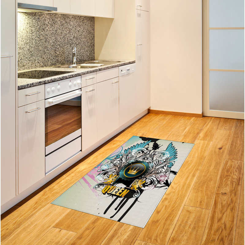 Queen High Density Long Fiber Poly Threads Decorative Area Rug Carpet, Rectangle 2'7" x 5'