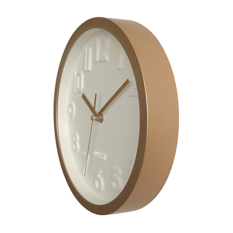 Horloge murale 10 po Hachi, Or / blanc