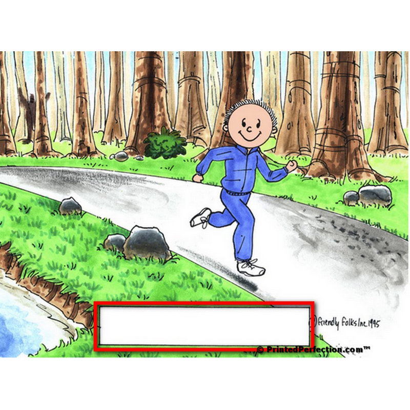 Personalized Jogger - Ensemble de cadeau pour sous-verre à boisson (4 sous-verres), Oui