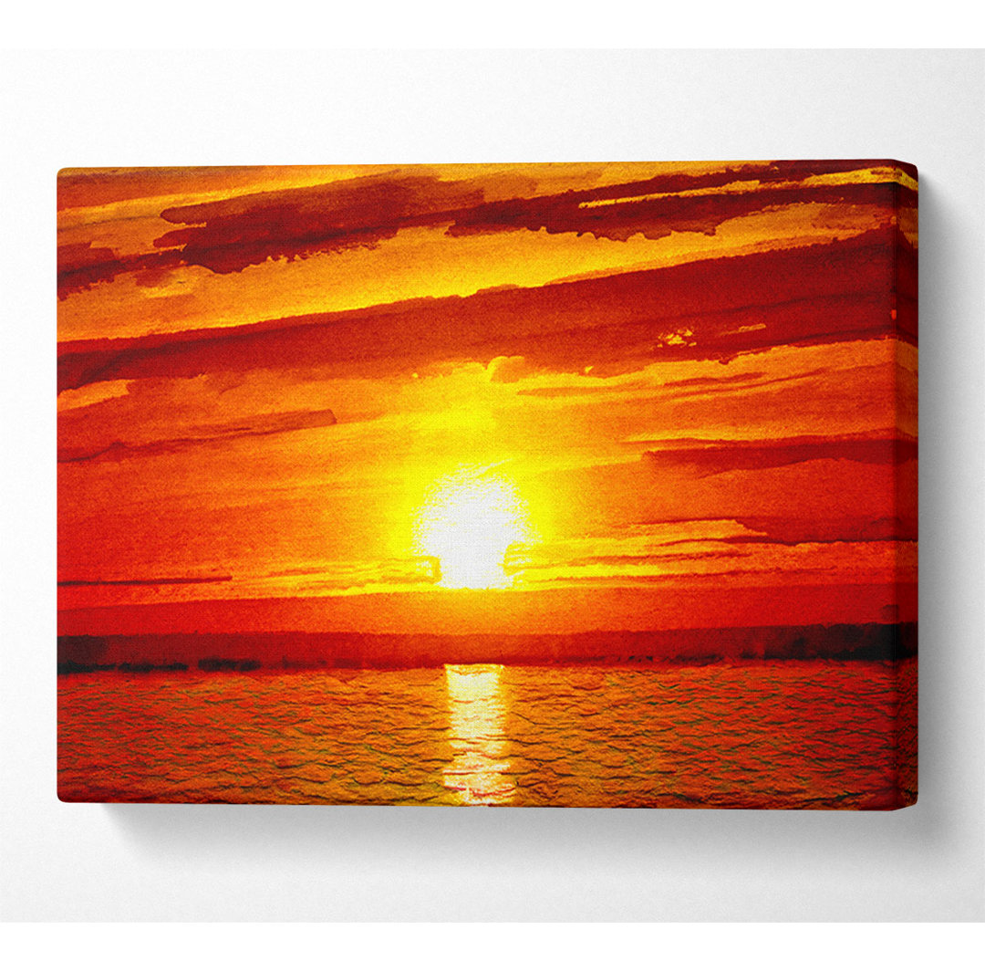 Die Ozeane Golden Delight Leinwand Aquarell