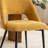 20.1"W Mid-Century Modern Dining Chairs, Fabric/Leather Upholstered Side Chairs, Armless Vanity Chair With Metal Legs For Dining Living Room Vanity Office-2112939681