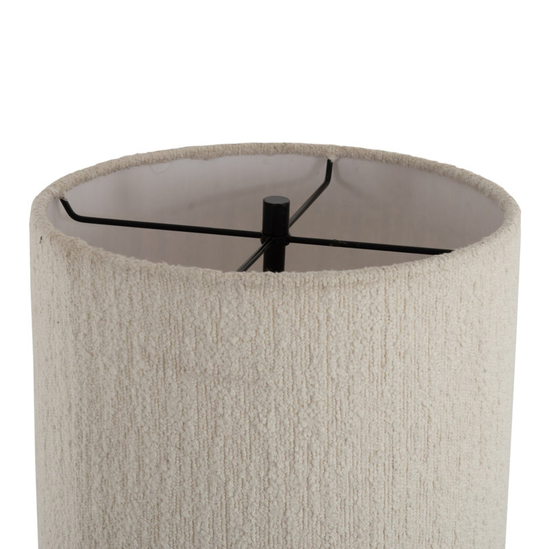 Haney Floor Lamp, Polyester Blend, Light Smoked Oak Veneer