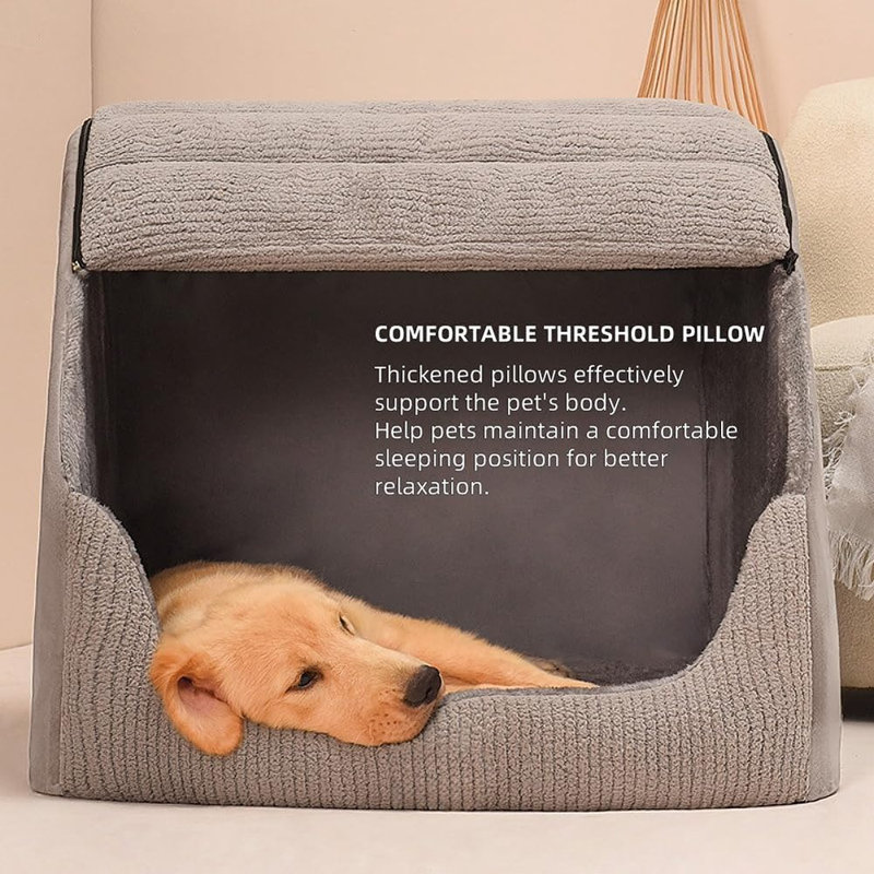 Extra Large Dog Bed House, Cozy Dog House Indoor, Memory Sponge,...