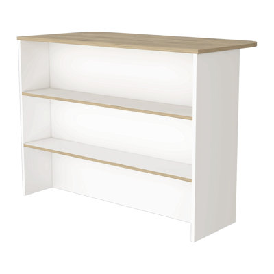 Kitchen Island, Kitchen Bar With 3-Tier Shelves