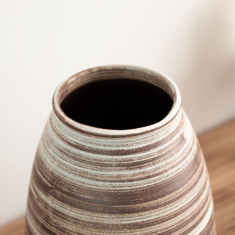  Poterie décorative rustique en céramique rustique de 10 po pour le salon, la salle à manger ou la table de chevet