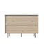 Cannelé, armoire de rangement pour chambre à coucher, rangement à six tiroirs, grande capacité, armoire à tiroirs minimaliste moderne, conception à deux tons
