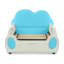 Lit simple mignon en forme de nuage en similicuir avec garde-corps, lit de sécurité avec dessin bleu et beige et poche de rangement-1767674445