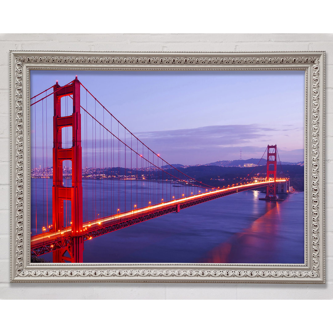 Golden Gate Bridge Dämmerung - Bilderrahmen Kunstdrucke