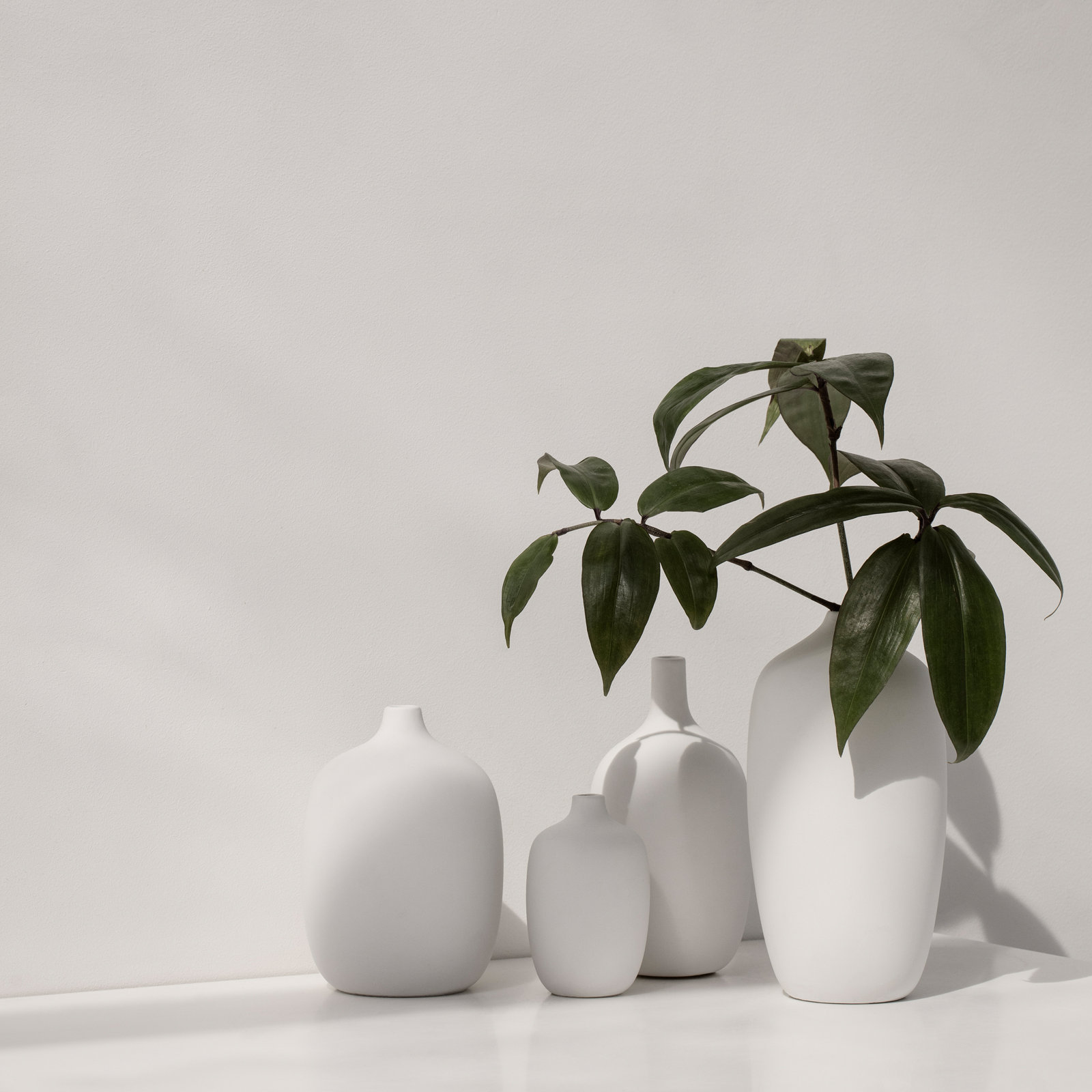 Ceola Ceramic Table Vase, White