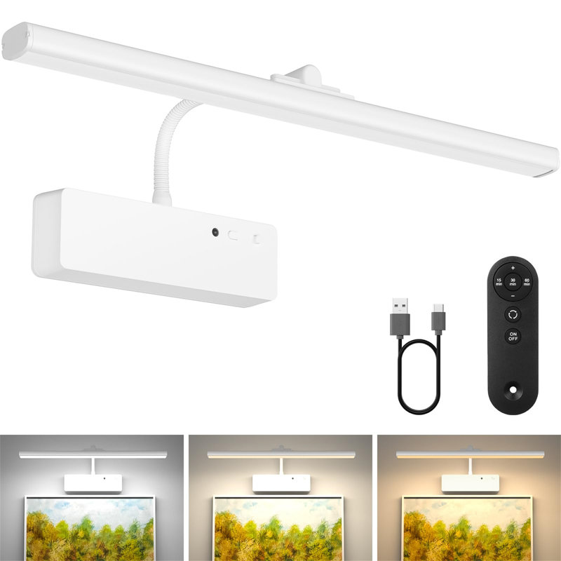 Battery Powered LED Wall Mount Picture Light, Natural