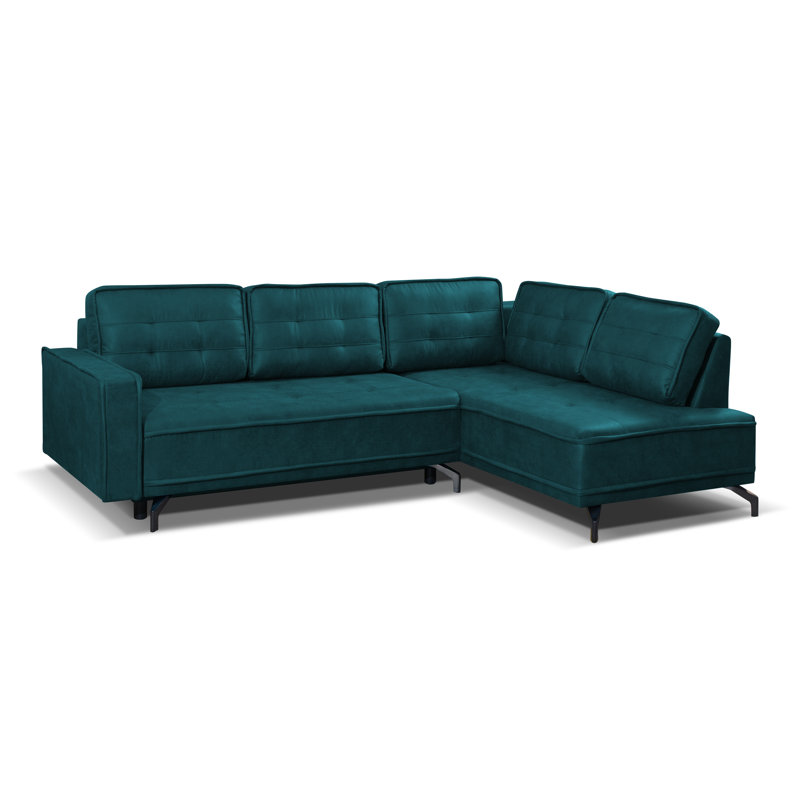 Coppell 4 Seater Sofa Bed, Right Hand Facing, Bottle Green