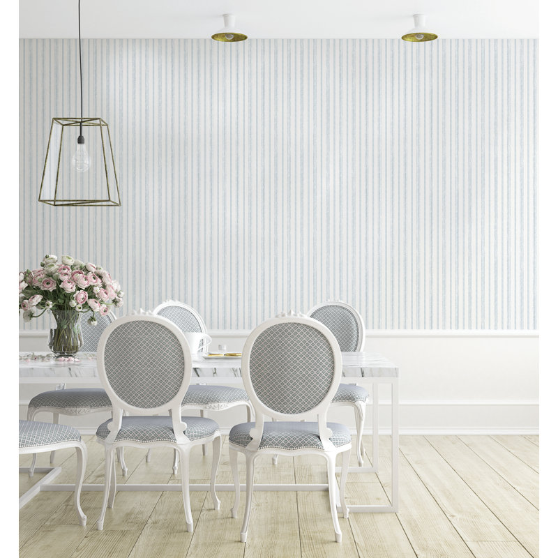 Juba 16.5' L x 20.5" W Wallpaper Roll, Blue