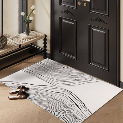 Thassos - Indoor, Machine Washable Area Rug 2'x3' Beige/Black Home Carpet, All Ages