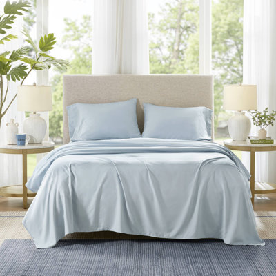 Ensemble de draps unis en microfibre Coolmax - Poches extra profondes