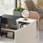 Nahjae Rectangle Synthetic Laminate Reception Desk with Filing Cabinet