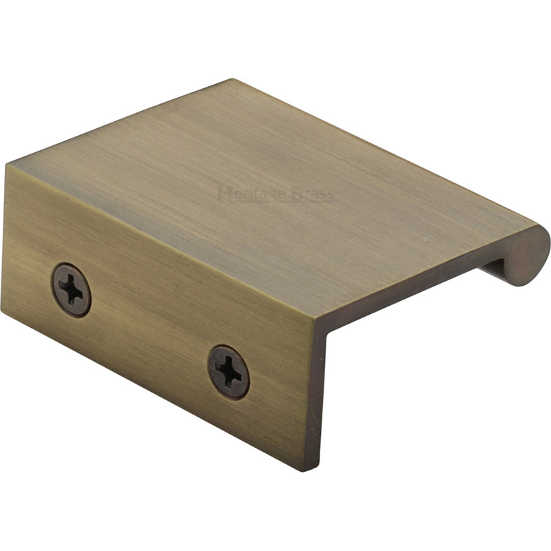 Heritage Brass EPR Edge Pull Cabinet Handle 5cm, Antique Brass