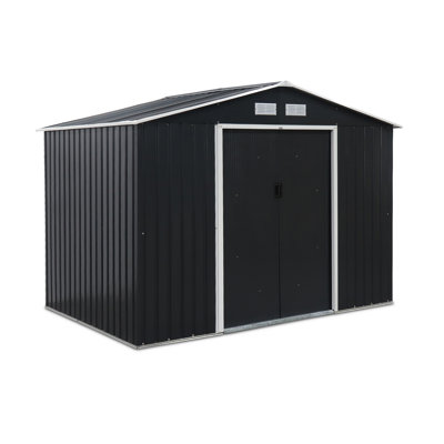 Alaiha 9ft. W x 6ft. D Metal Saltbox Garden Shed
