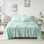 Drap pour lit simple TG 3 pièces - 100% molleton, doux et ultra confortable, boulochage, lavable à la machine, drap plat, taie d'oreiller ajustée, et douillettes, 1