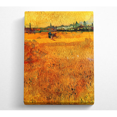Arles View From The Wheat Fields by Van Gogh - Wrapped Canvas Print