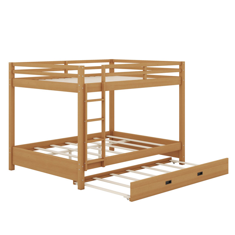 Lit superposé en bois avec lit gigogne, Bois