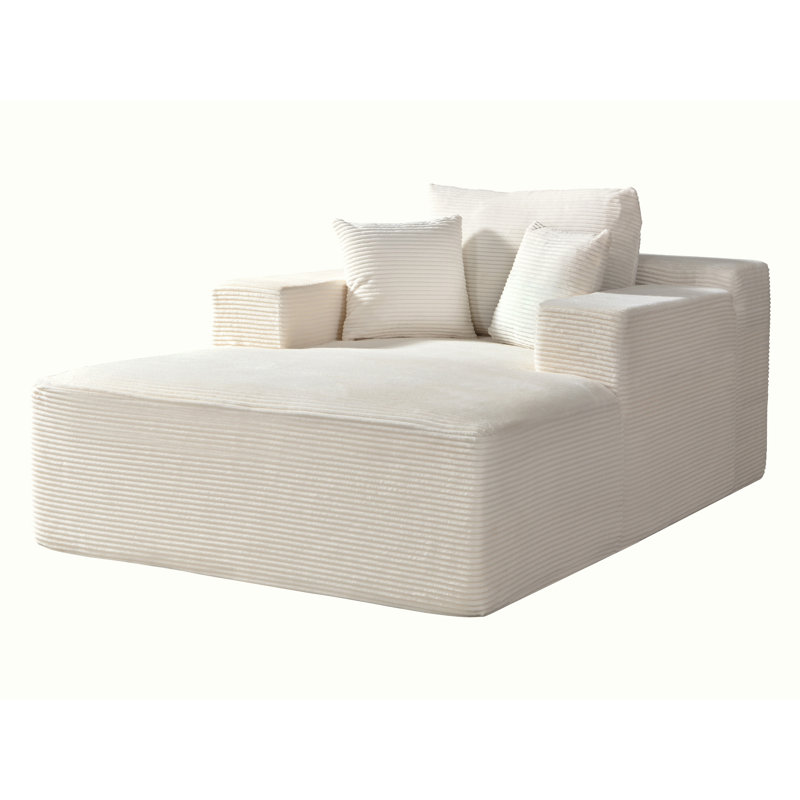 Méridienne à compression pleine mousse, Beige