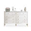 Armoire d'appoint en bois manufacturé blanc massif