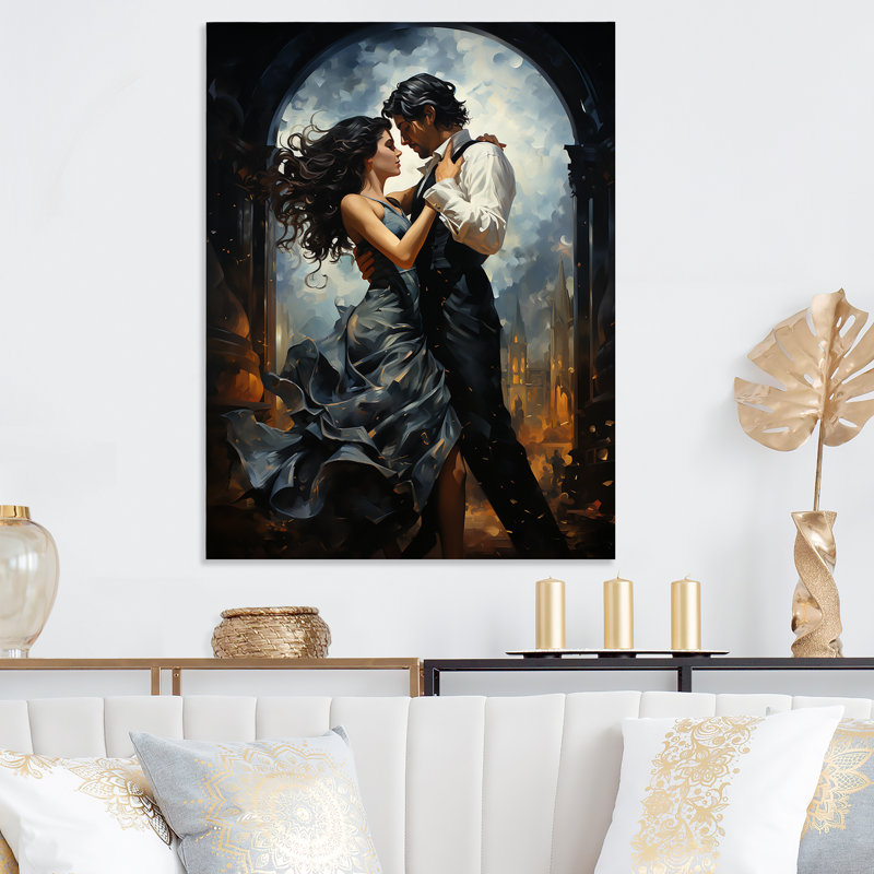 Couple dansant salsa fiesta passion - art mural en métal Dance, H 20 po x l 12 po x P 1 po