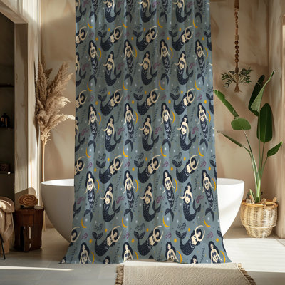 Old Time Mermaids Shower Curtain