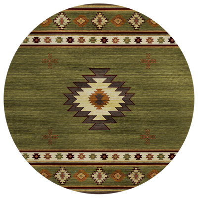 Binford Washable Southwestern Indoor / Outdoor Rug