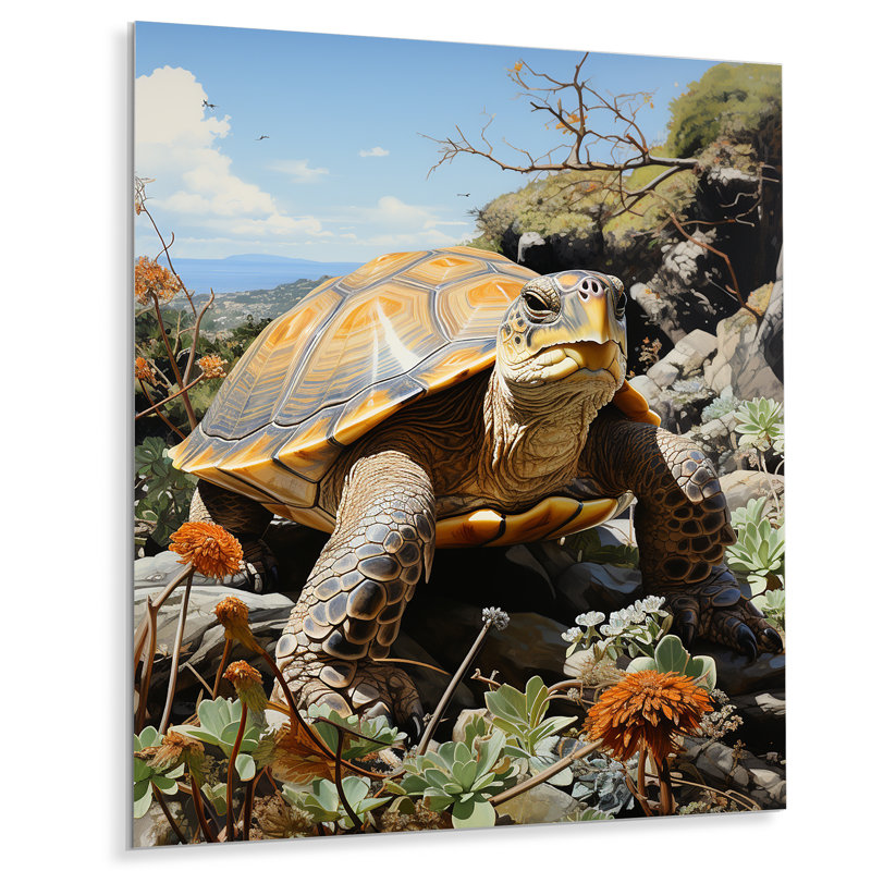 Décoration murale tortue tortue aquatique Wanderer I - animaux tortue, H 20 po x l 12 po x P 1 po