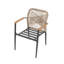 Fauteuil de salle à manger d'extérieur 4 pièces avec coussins