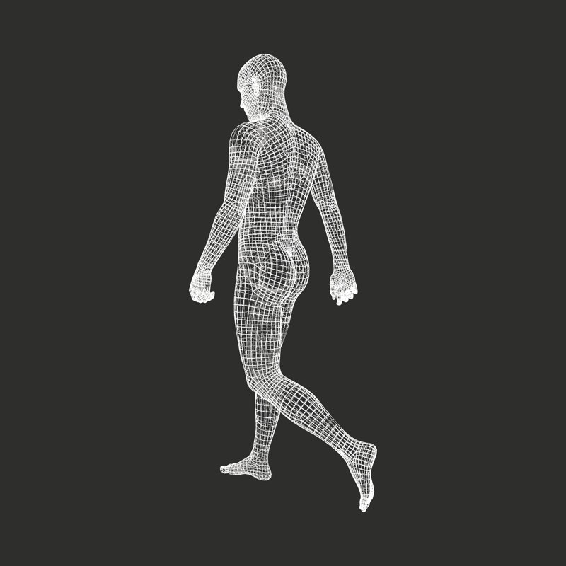 Man Walking by StudioM1 - Wrapped Canvas Print, 91cm H x 91cm W