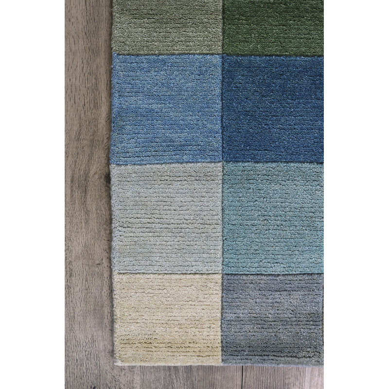 Kusai Geometric Wool Hand Woven Area Rug, Runner 70 x 240cm