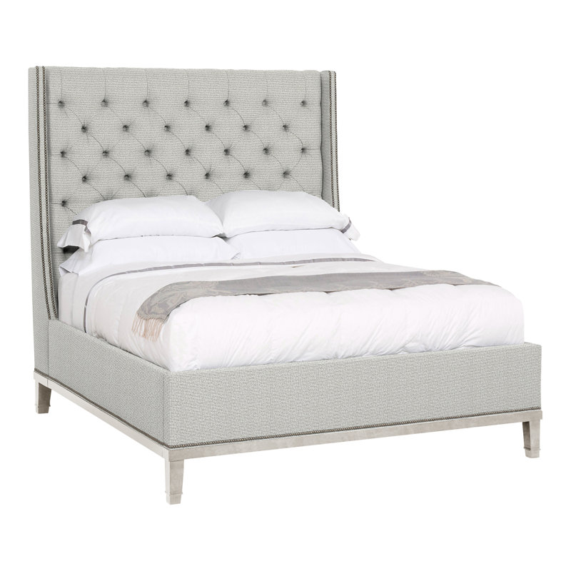 Michael Weiss Queen Upholstered Panel Bed, Casa Blanca, Callaloo Cotton, Yes