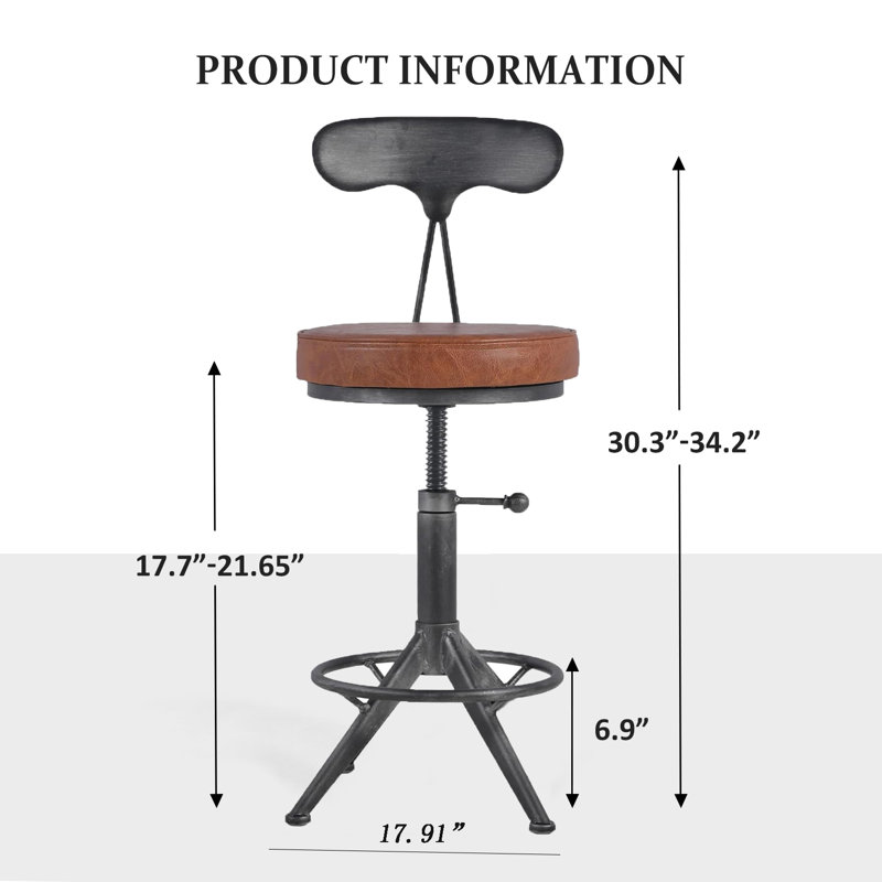 Tabouret pivotant à hauteur réglable Jomarion