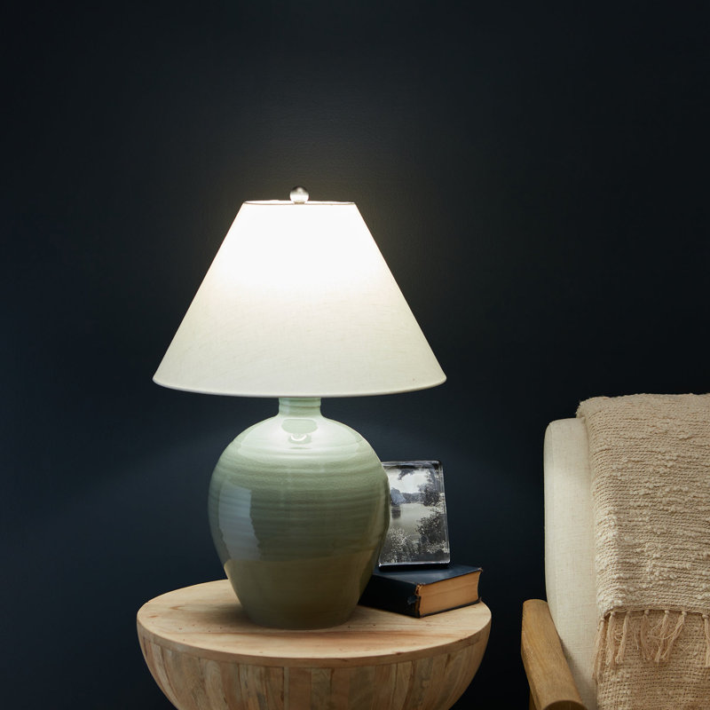 Belmont Lamp, Medium, Crackle Celadon