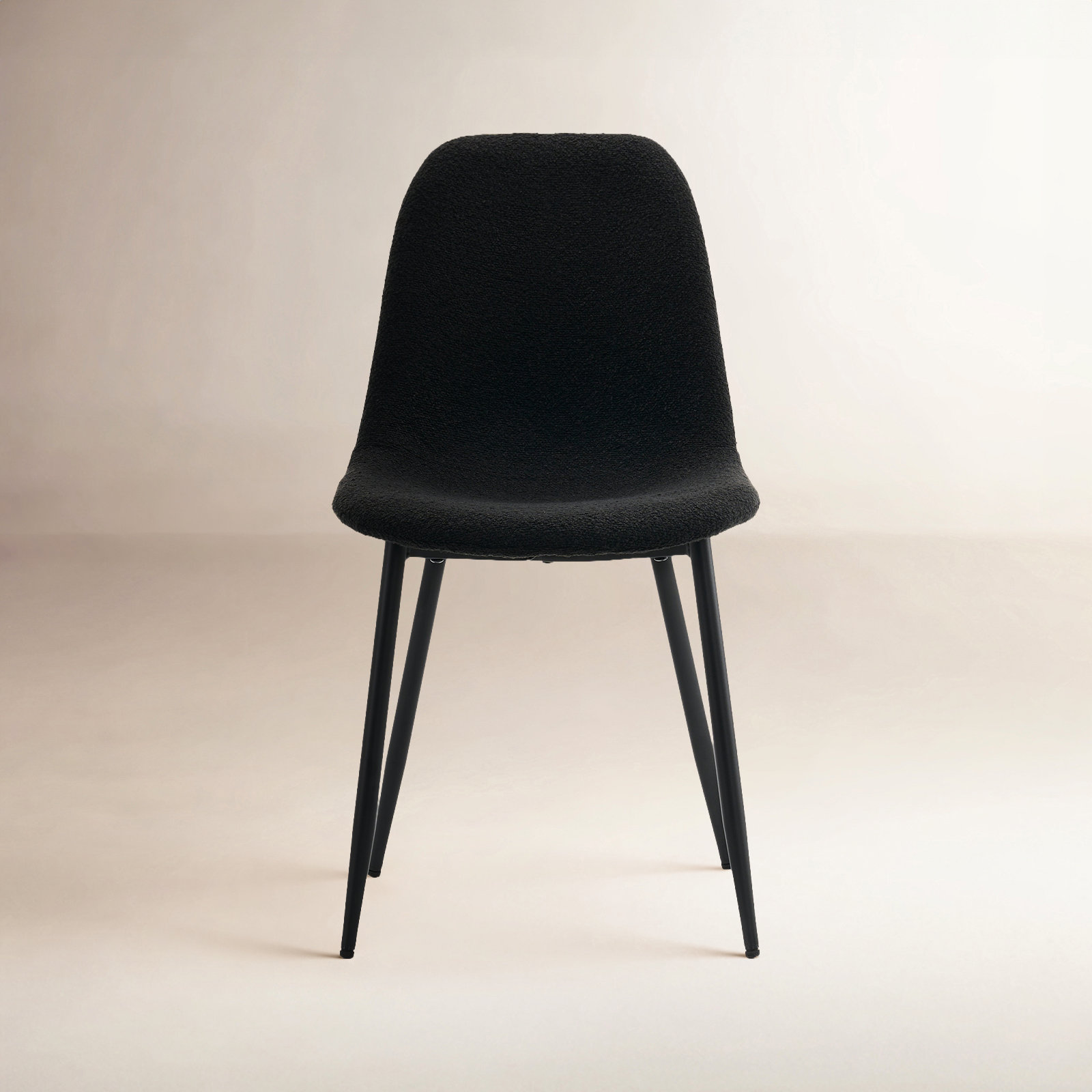 Kavi Side Chair, Black Boucle/Black
