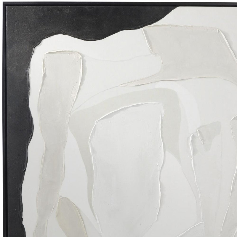 Toile, ensemble d'art mural encadré blanc avec cadre noir