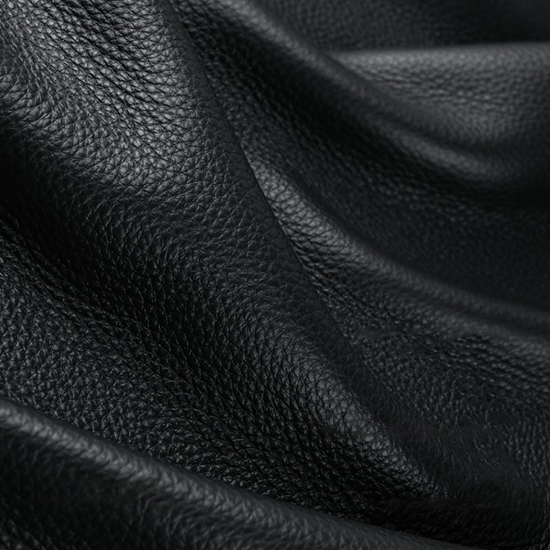 Canapé modulaire noir en cuir véritable, H 30,71 po x l 94,49 po x P 38,58 po, Noir